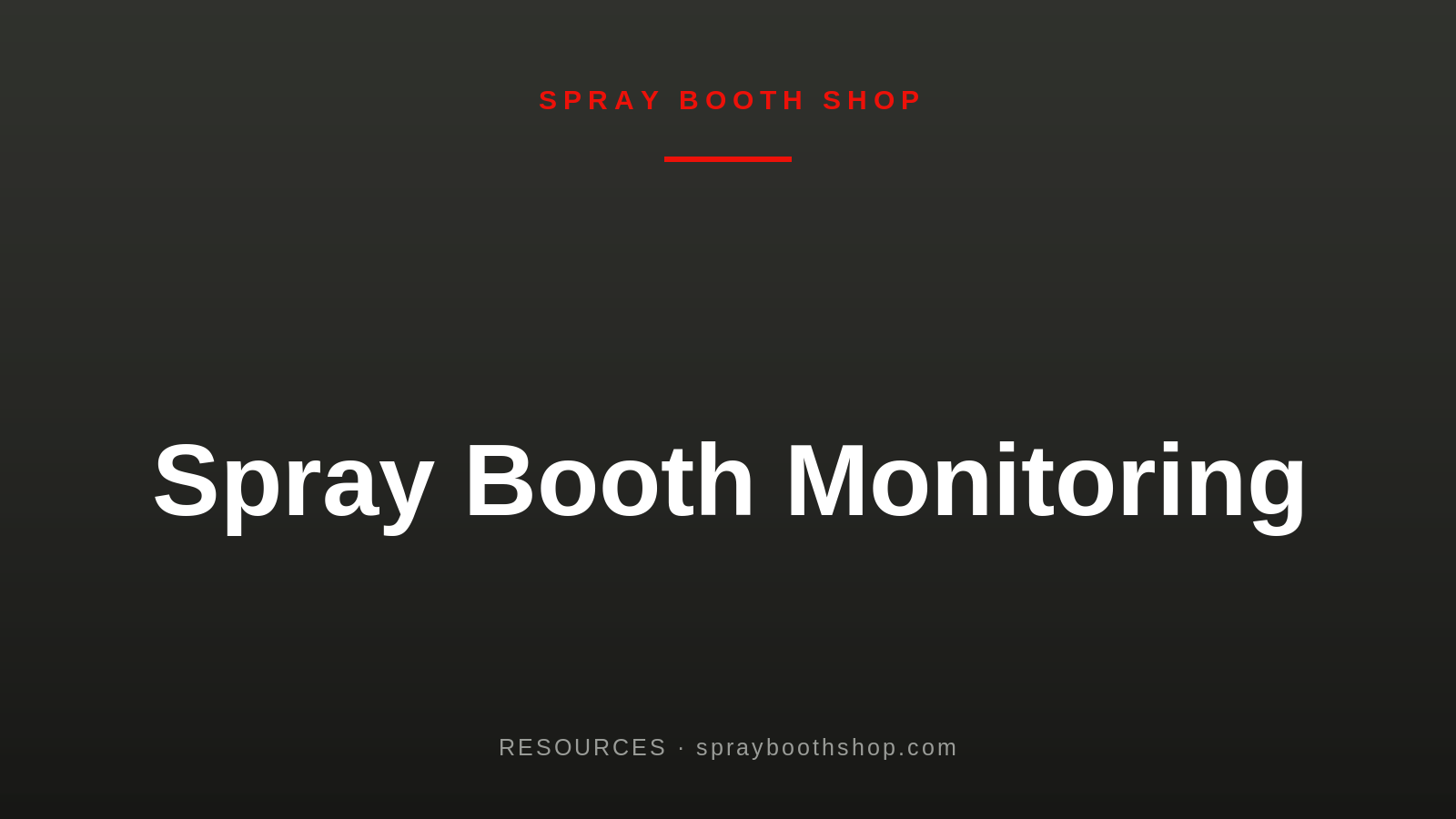 Spray Booth Monitoring
