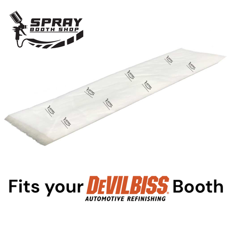 DeVilbiss paint booth ceiling filter blanket — fits legacy & Concept Cure booths