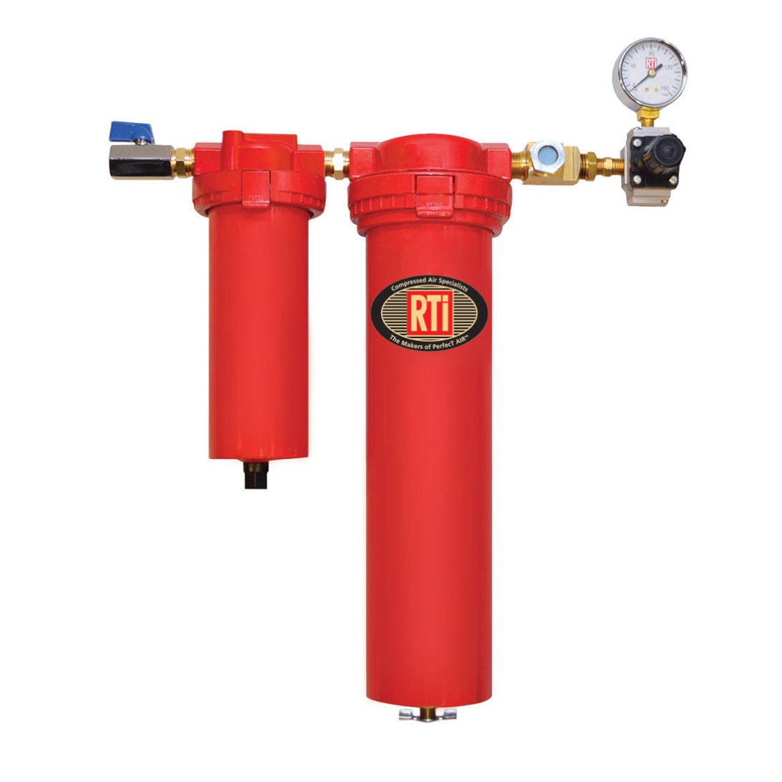 RTi Eliminator II EH4000 two-stage desiccant dryer with regulator and gauge